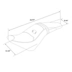 Driver & Passenger Seat for Indian Scout Sixty (2015–2023) Black Red