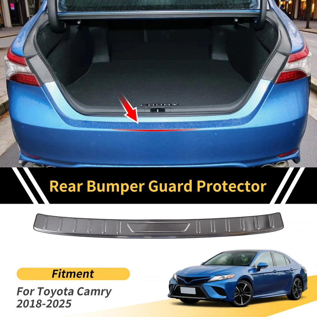 Rear Bumper Topper for Toyota Camry (2018–2025) Silver Tone