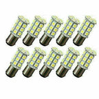 10 x CE BA15D 27SMD Red RV Marine Boat Trailer Light Bulbs