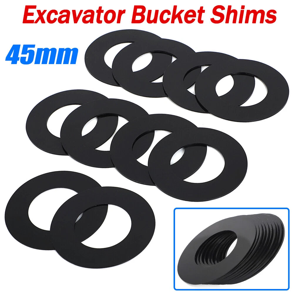 Excavator Bucket Shims for Komatsu, Cat, Bobcat, Kubota, Takeuchi, JCB, Case (45mm Pins)