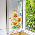Sunflower Butterfly PVC Wall Decal for Home Interior Decoration