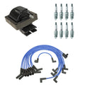 NGK Ignition Coil Wires & 8 Nickel Spark Plugs Kit for F-250 F-350 (1992–1997)