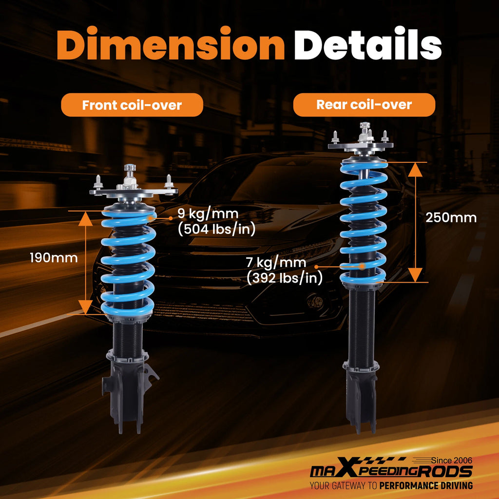 Coilover Lowering Kit for Subaru Impreza WRX (2002-2007) Forester (2003-2008)
