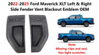 Set of 2 Fender Vent Blackout Emblems for Ford Maverick (2022–2025)
