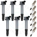 6X Ignition Coils & Spark Plugs for Ford Escape (2009–2012) Mercury Milan (2006–2011)