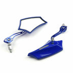 Rear View Mirrors 8mm 10mm for Motorcycle Chopper Cruiser Dirt Bike (T9)