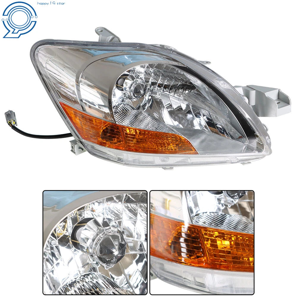 Set of 2 Halogen Headlights for Toyota Yaris Sedan (2007–2011)