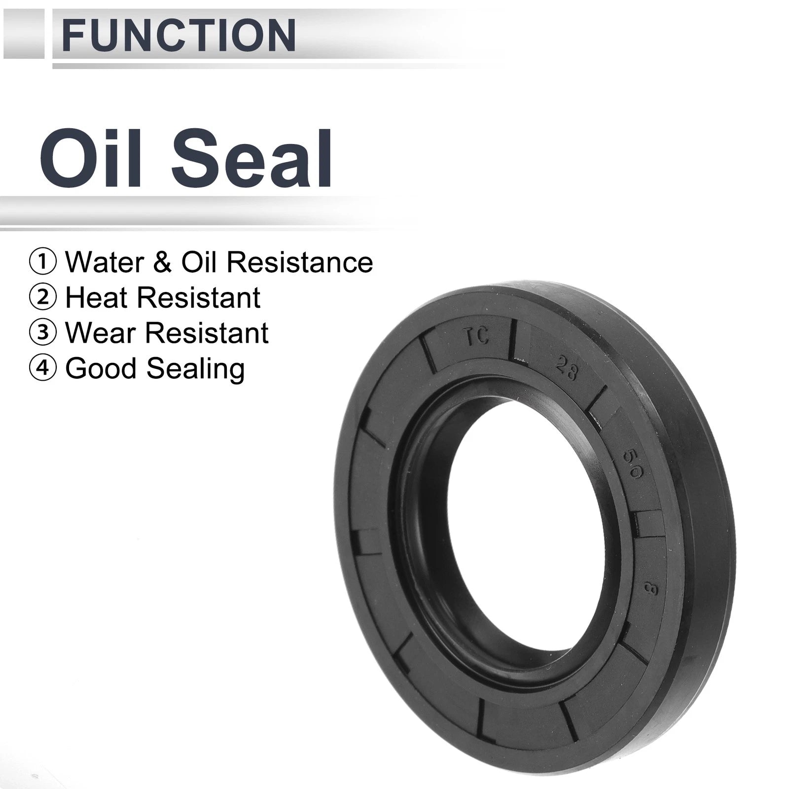 Set of 5 Oil Seal Rotary Shaft Seal TC Ring 28x50x8mm Nitrile Rubber