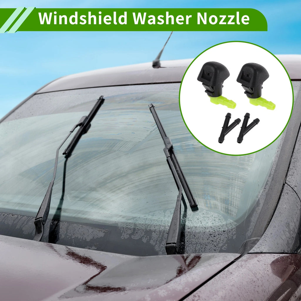 Windshield Washer Nozzle Set of 2 with Y Hose Connector for Honda (2011–2017)