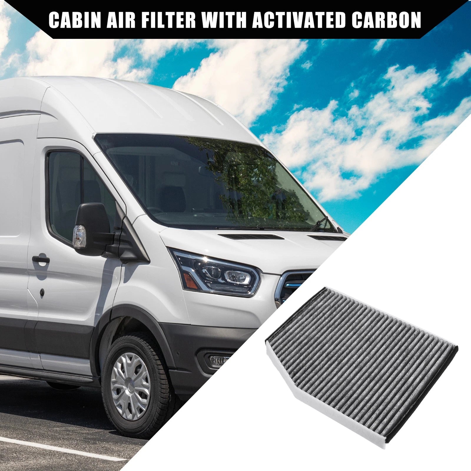 Cabin Air Filter with Activated Carbon for Ford Transit 150 250 (2015–2023)