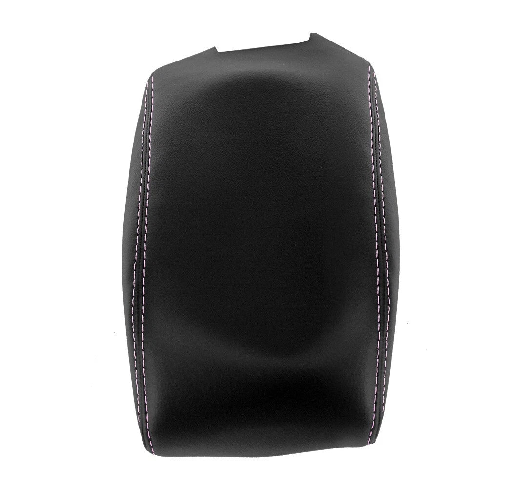 Leather Console Armrest Cover for Jeep Wrangler (2011–2017) Pink Stitch