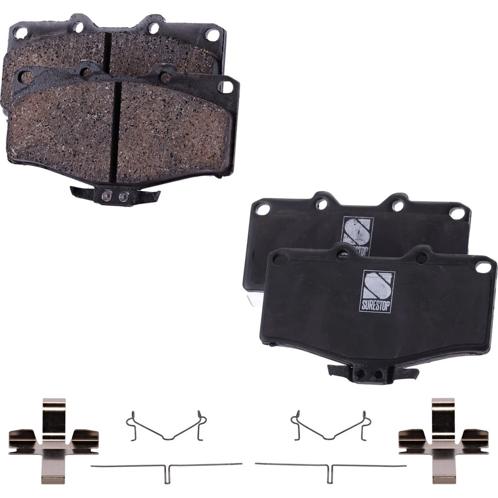 Set of 4 Front Ceramic Brake Pads for Toyota Tacoma (1995–2004)
