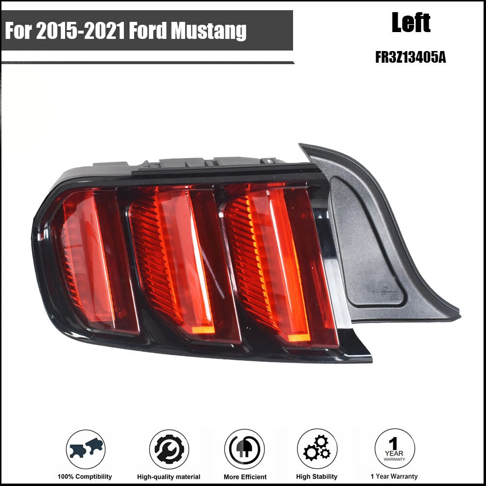Left Side LED Tail Light Assembly for Ford Mustang (2015â2021)