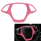 Suede Steering Wheel Cover for Chevrolet Corvette C7 (2014–2019) Pink