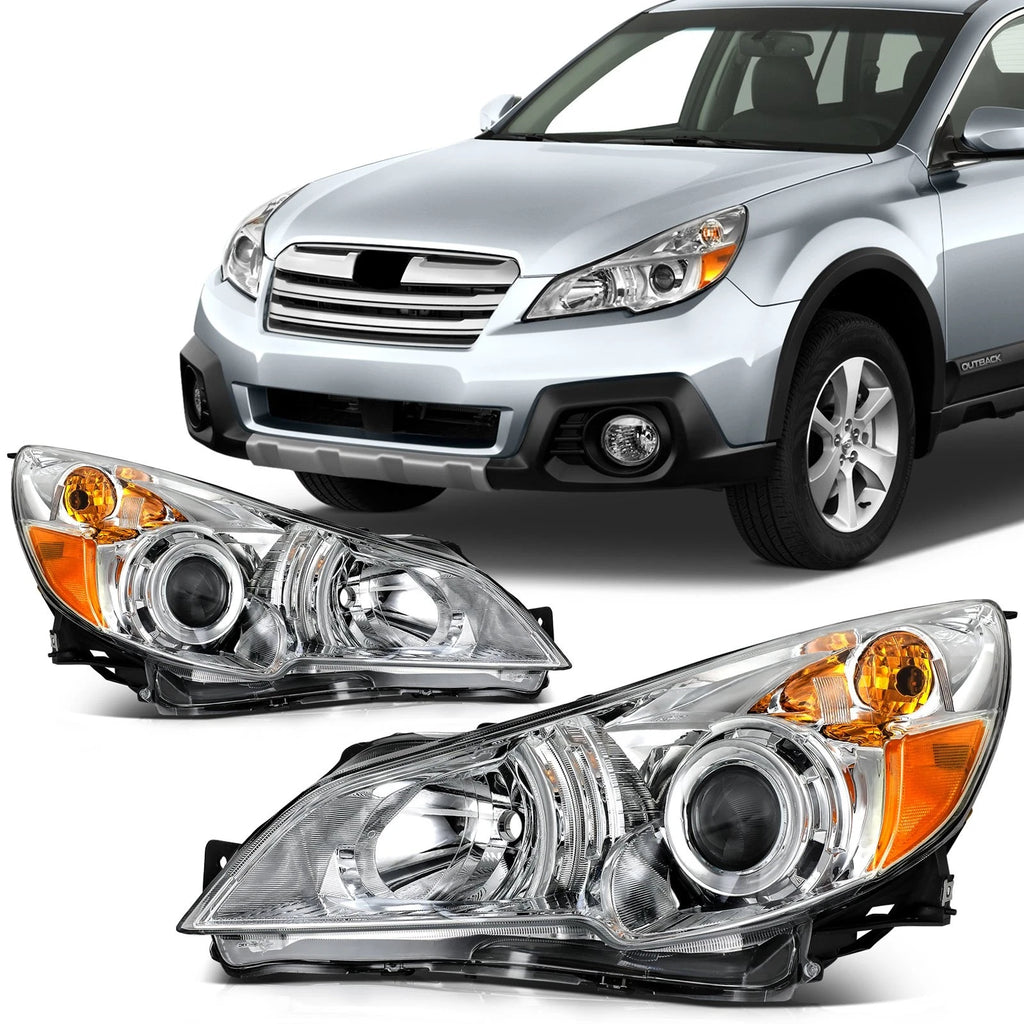 2X Headlights for Subaru Legacy Outback (2010–2014) Chrome