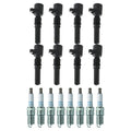 Set of 8 Ignition Coils & NGK Laser Platinum Spark Plugs for Corvette F-150 V8