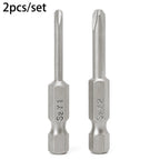2X 50mm Screwdriver Bits 1/4" Hex Shank for Automotive Tools