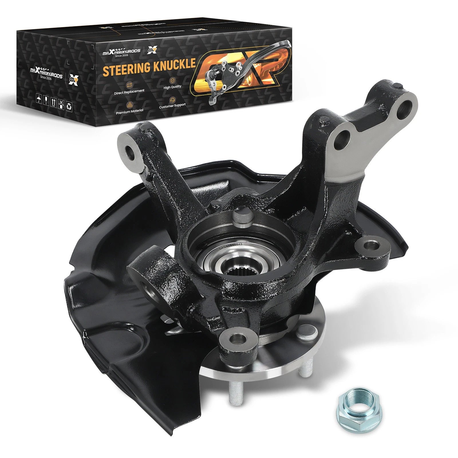 Front Left Steering Knuckle Wheel Hub Bearing Assembly for Toyota Highlander (New, 2008–2023)