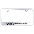 Script Name on Stainless Steel Plate Frame - Officially Licensed for Mercury