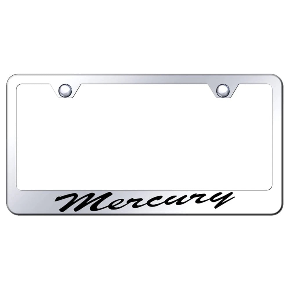 Script Name on Stainless Steel Plate Frame - Officially Licensed for Mercury