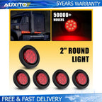 2 Inch DOT Round Red LED Trailer Sider Marker Lights for Truck