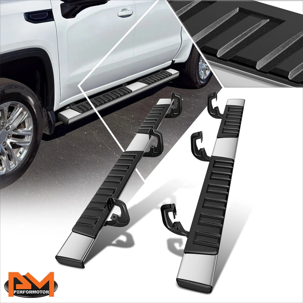 Set of 2 Chrome Nerf Bars for Silverado/Sierra Ext Cab (2007–2019)