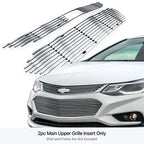 Upper Stainless Silver Billet Grille Insert for Chevy Cruze (2016-2018)