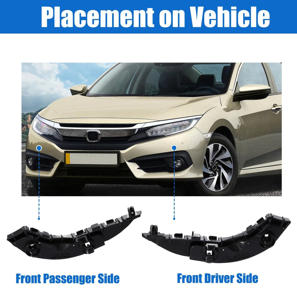 1 Pair Front Bumper Bracket for Honda Civic (2006–2011) Left Right Side