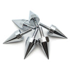 Set of 4 Universal Chrome Motorcycle Spike Bolts for Windscreen Fairings