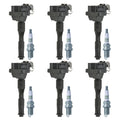 Set of 6 Ignition Coils & Spark Plugs for NSX A6 530i XJ6 S80 (1990–2005)