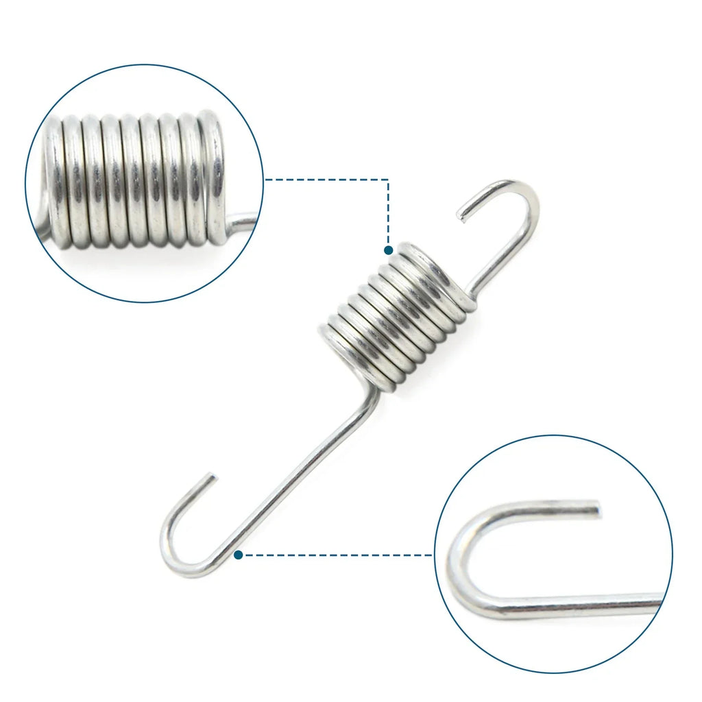 2 x 8cm Silver Tone Metal Motorcycle Brake Pedal Return Spring for Honda CG125