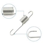 2 x 8cm Silver Tone Metal Motorcycle Brake Pedal Return Spring for Honda CG125