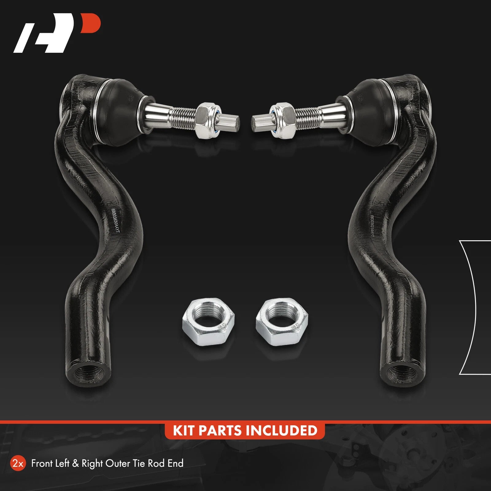 2X Front Outer Tie Rod for Jeep Grand Cherokee (2016-2021) Dodge Durango