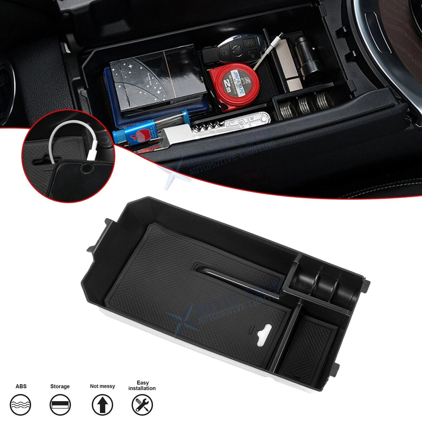 Centre Console Secondary Storage Box Organizer Tray for Mercedes W205 X253 (2014–2026)