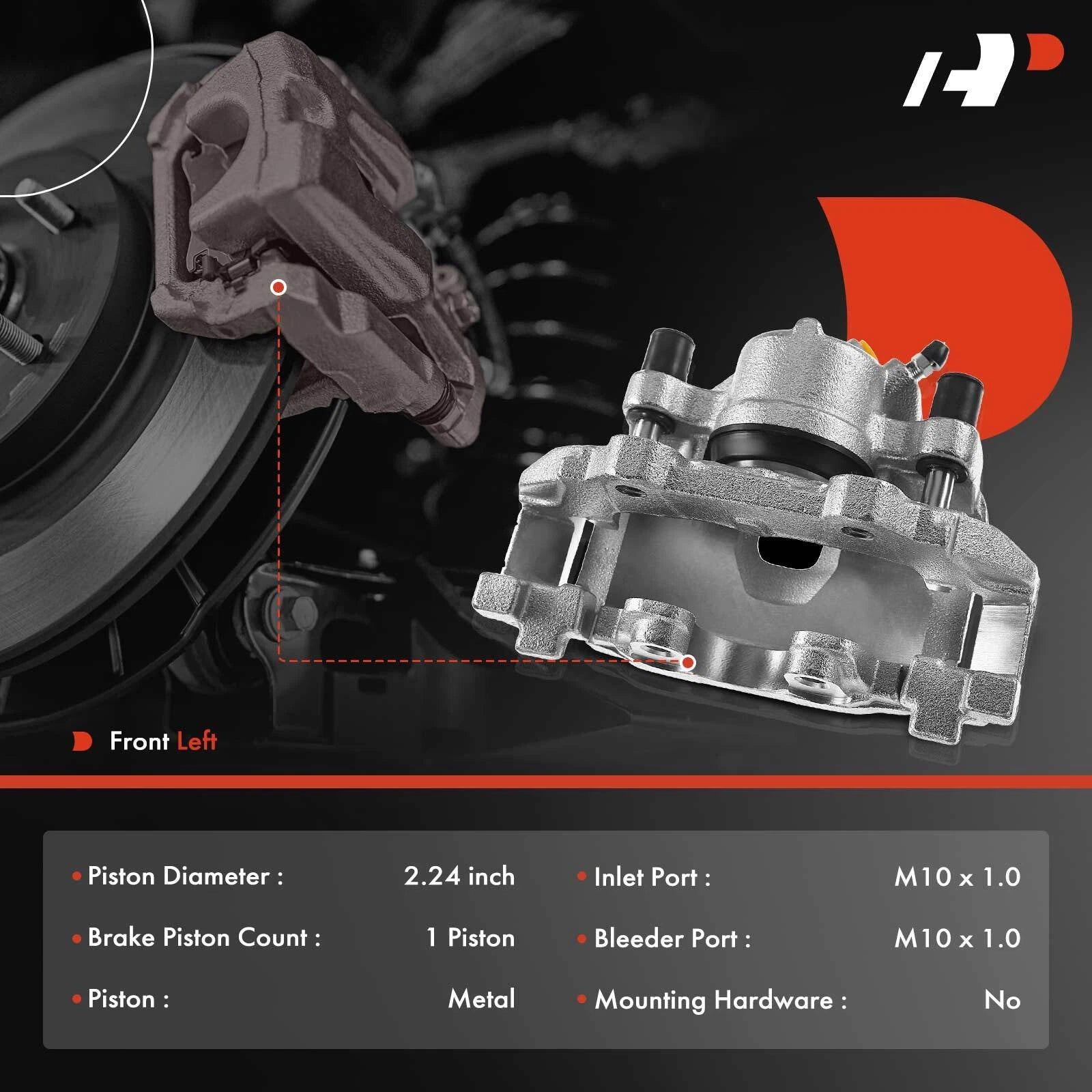 Front Left Brake Caliper with Bracket for Ford Escape Focus (2013-2020)