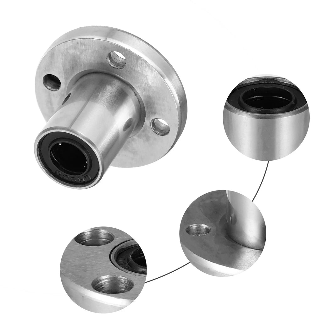 2 Pcs LMF8UU Linear Ball Bearings for Square Flange (8mm ID, 15mm OD)