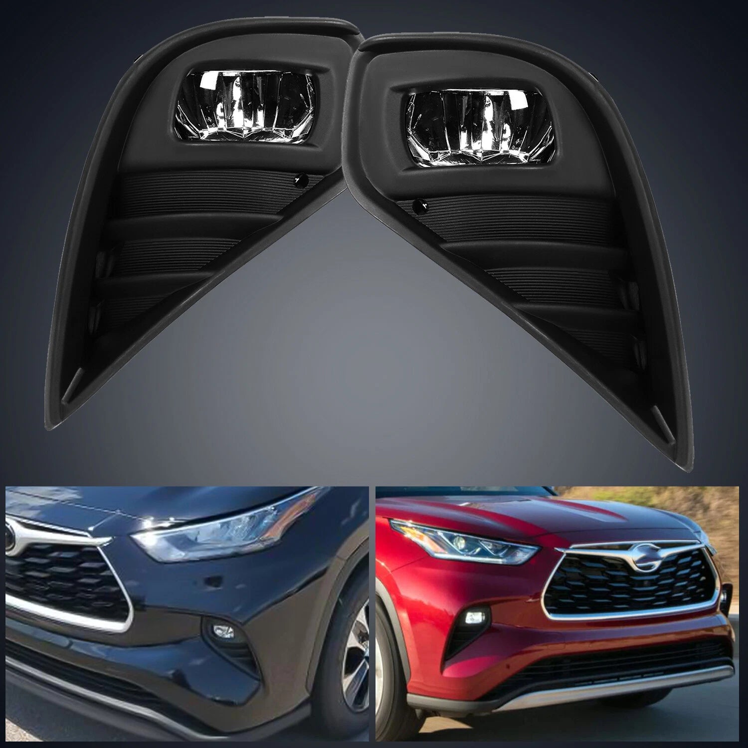 2X LED Fog Lights for Toyota Highlander (2020–2023)
