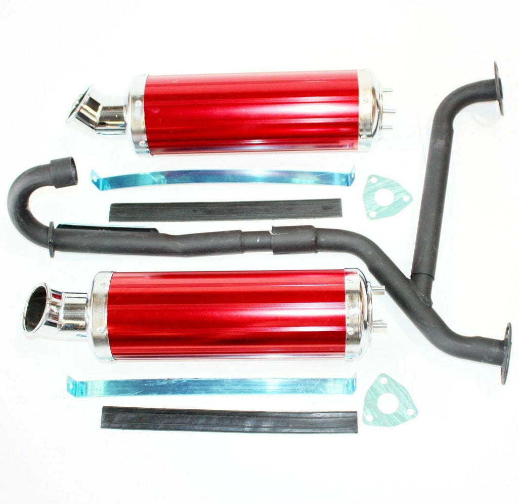 Twin Exhaust Pipe Mufflers for Hummer Style 250cc ATV