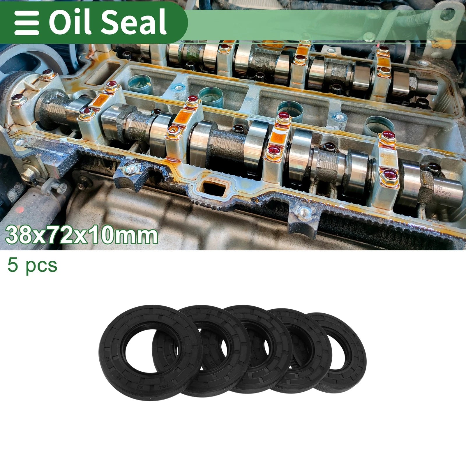 Oil Seal   - NBR Rubber 38x72x10mm