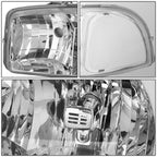 Chrome Housing Headlight + Clear Corner + Smoke LED Fog Light Kit for GMC Sierra/Yukon (1999–2006)