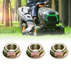 3 Pack Hex Flanged Spindle Nuts for CADET 600 800 Series Mowers (ANSI Compliant)