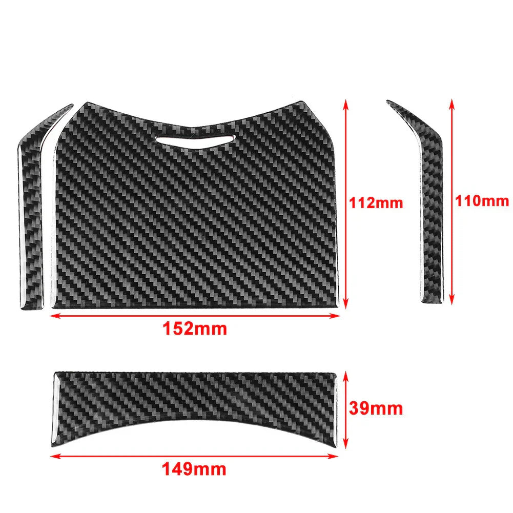 4 x Carbon Fiber Center Console Storage Box Panel Covers for Cadillac CTS (08-13)