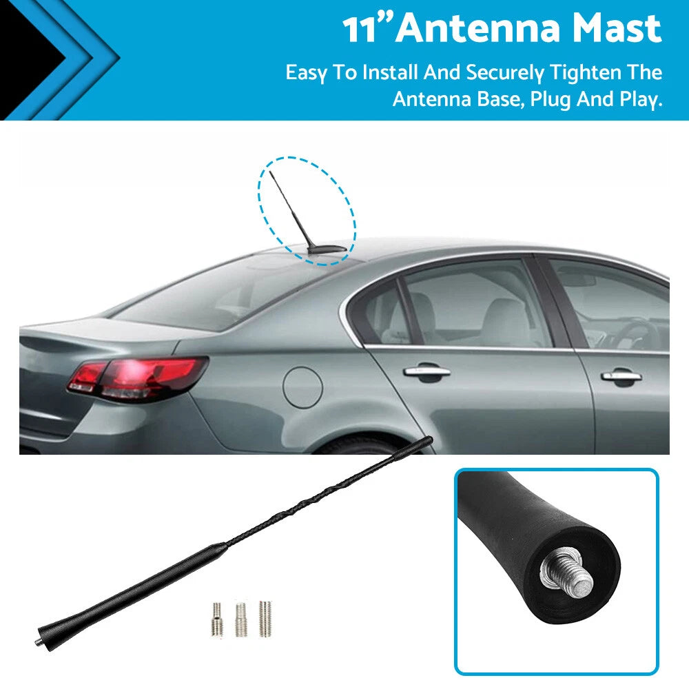 11" Car Radio Antenna for Universal (9-11-16 Inch) AM FM 3 Screws