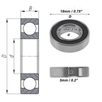 Deep Groove Ball Bearings 10x19x5mm for Various Applications (6800VV)
