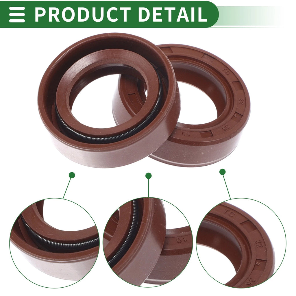 Set of 5 Oil Seal Rotary Shaft Seal FKM Rubber 22x35x10mm