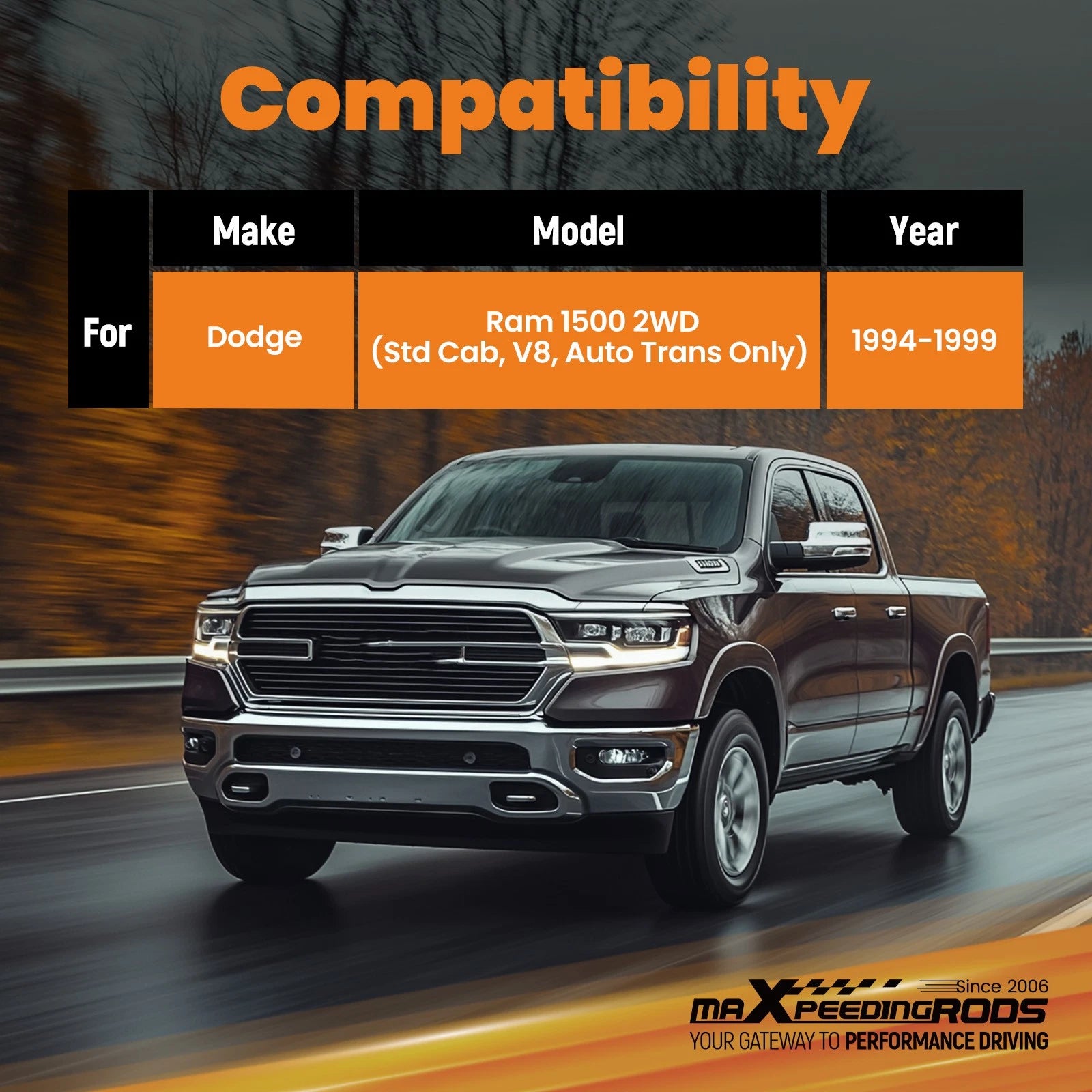Drop Lowering Kit Front Rear for Dodge Ram 1500 2WD V8 (1994–1999) 2"/3" 4"