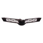 Replacement Black Gloss Plastic Front Upper Grille w/Emblem Hole