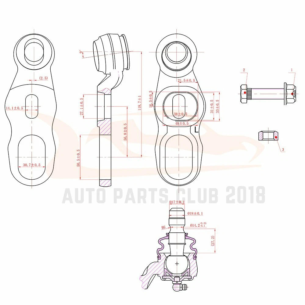 Front Ball Joints Tie Rods Pitman Idler Arm Kit for Lincoln Town Car (1991–1994)