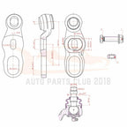 Front Ball Joints Tie Rods Pitman Idler Arm Kit for Lincoln Town Car (1991–1994)
