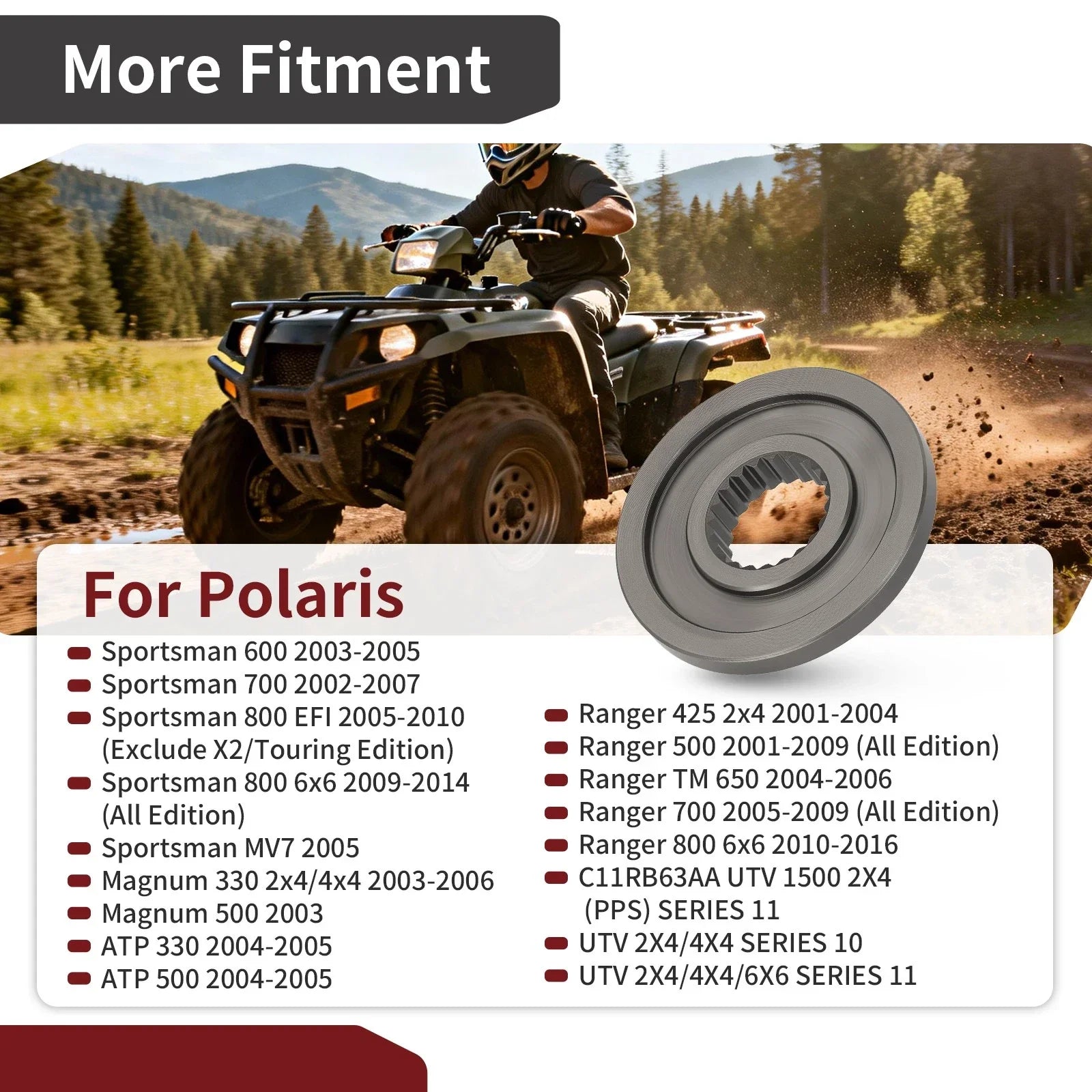 Engagement Dog 6 Face for Polaris ATP 330 500 (2004–2005)